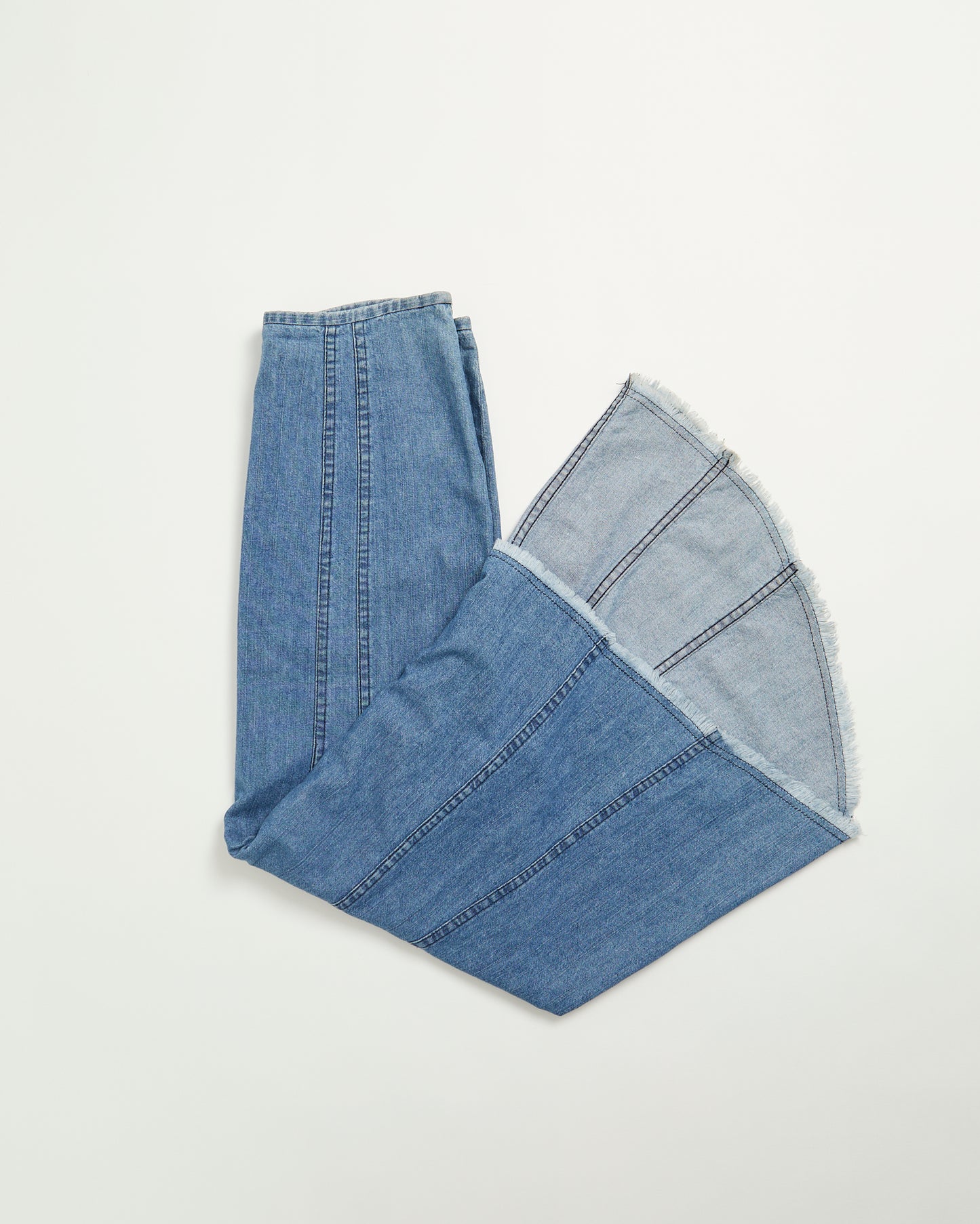 Vintage original Y2K maxi panelled denim skirt