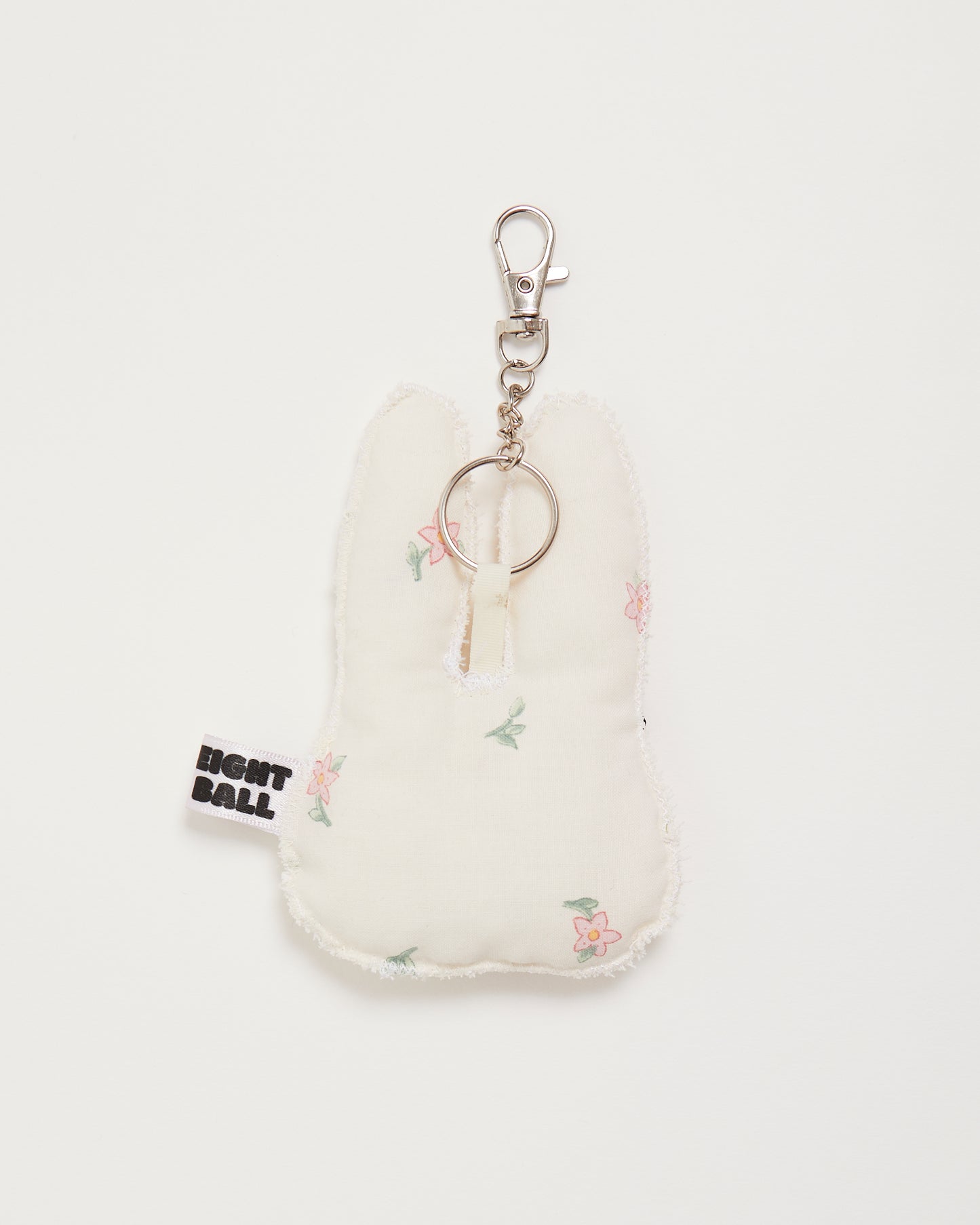 Cream and pink Floral "Bonnie" Bunny Bag Charm