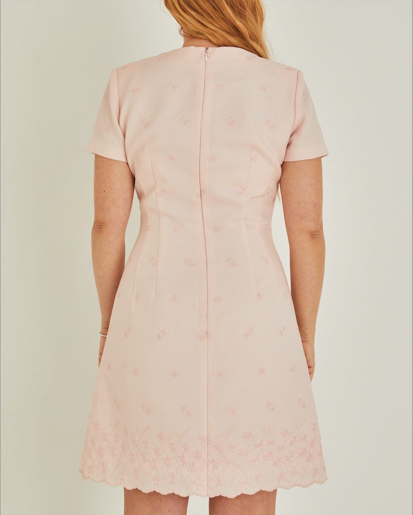 Baby Pink 60s Vintage Mini Dress