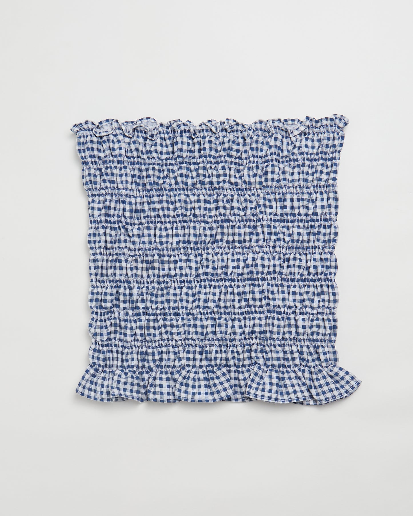Betsey top in blue gingham