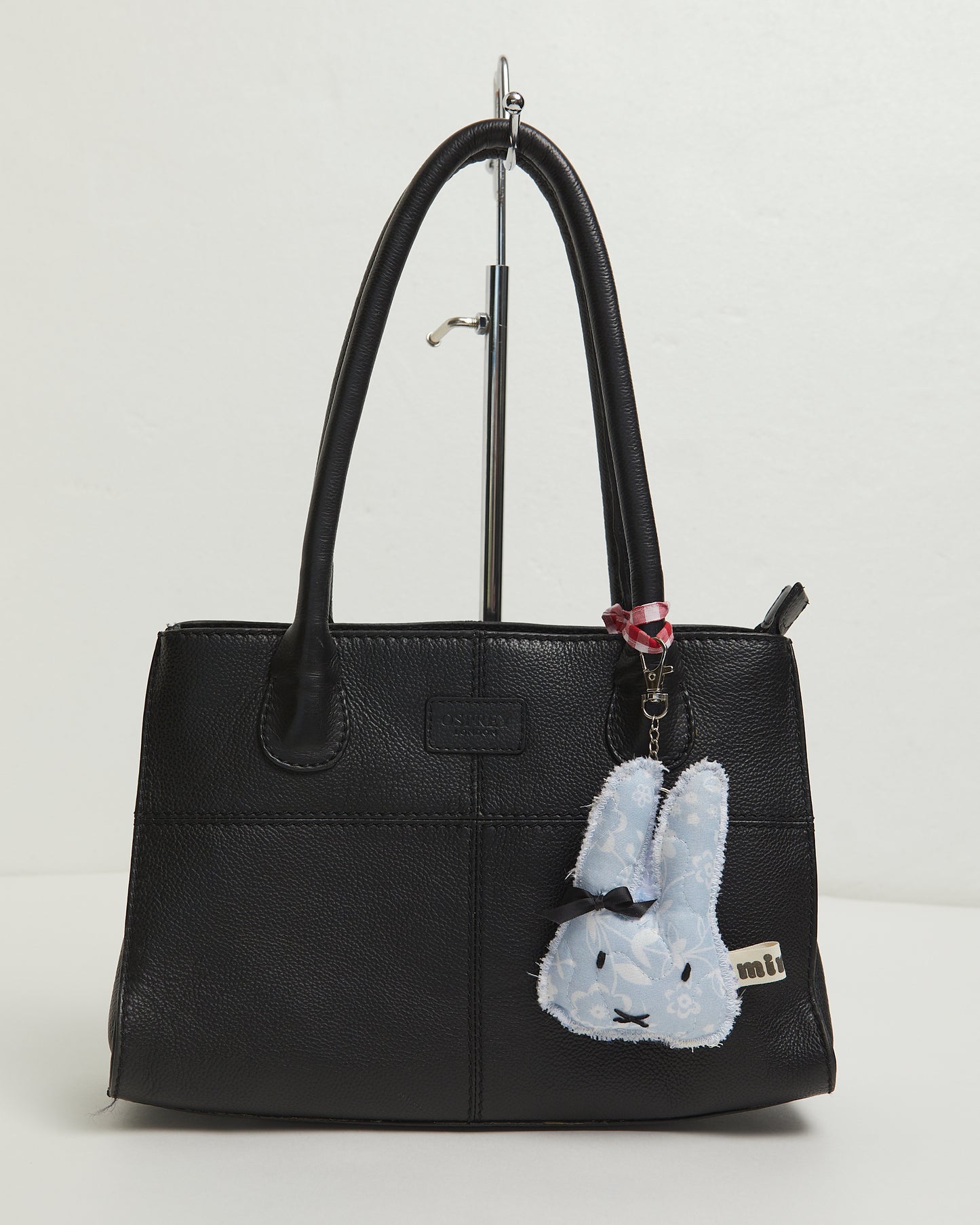 Blue quilted "Bonnie" Bunny Bag Charm