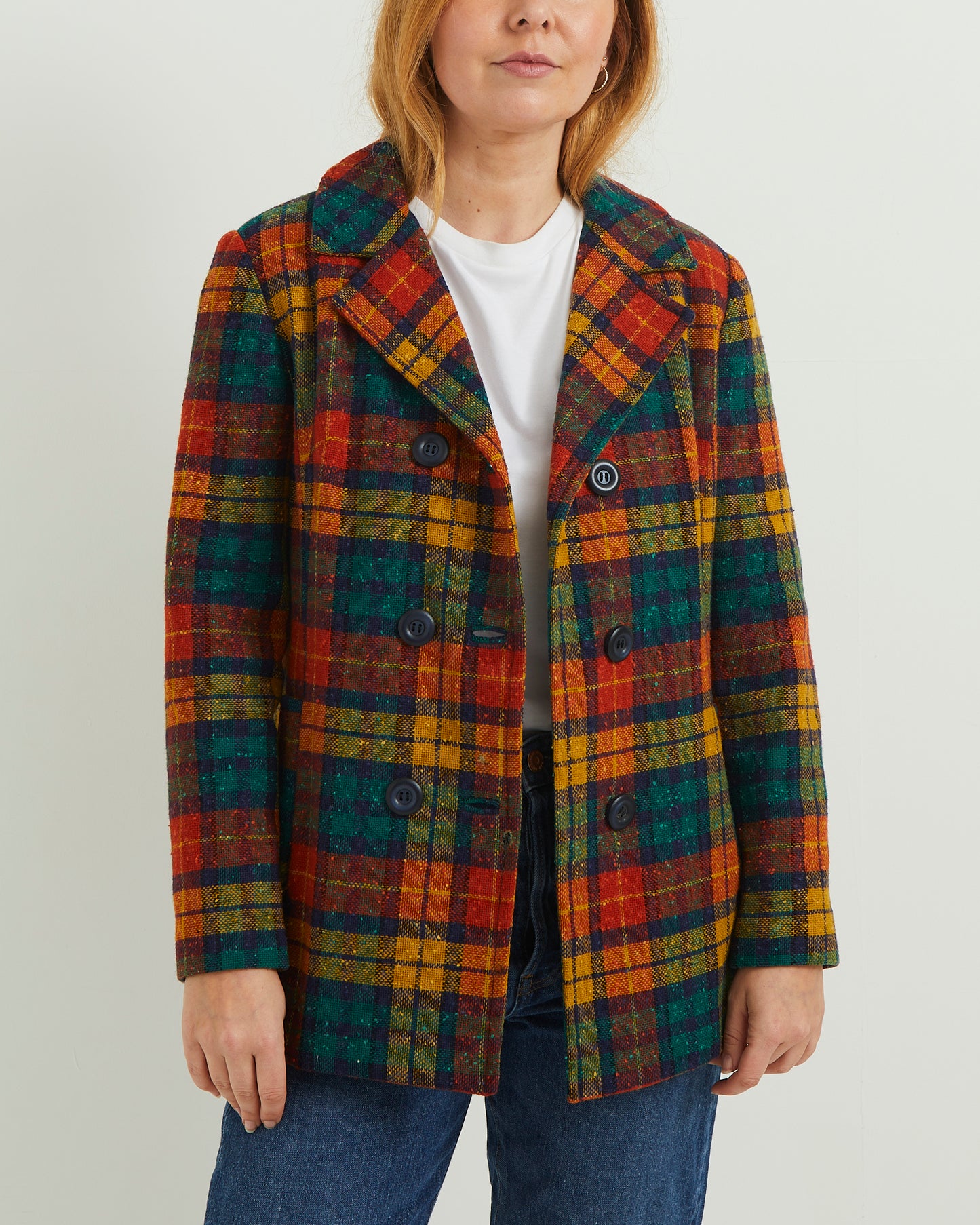 Multi-Colour Plaid Jacket