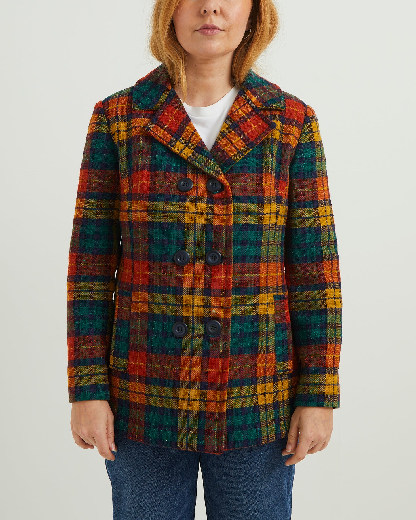 Multi-Colour Plaid Jacket