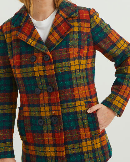 Multi-Colour Plaid Jacket