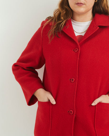 Red work wear style coat ST MICHAELS 70s