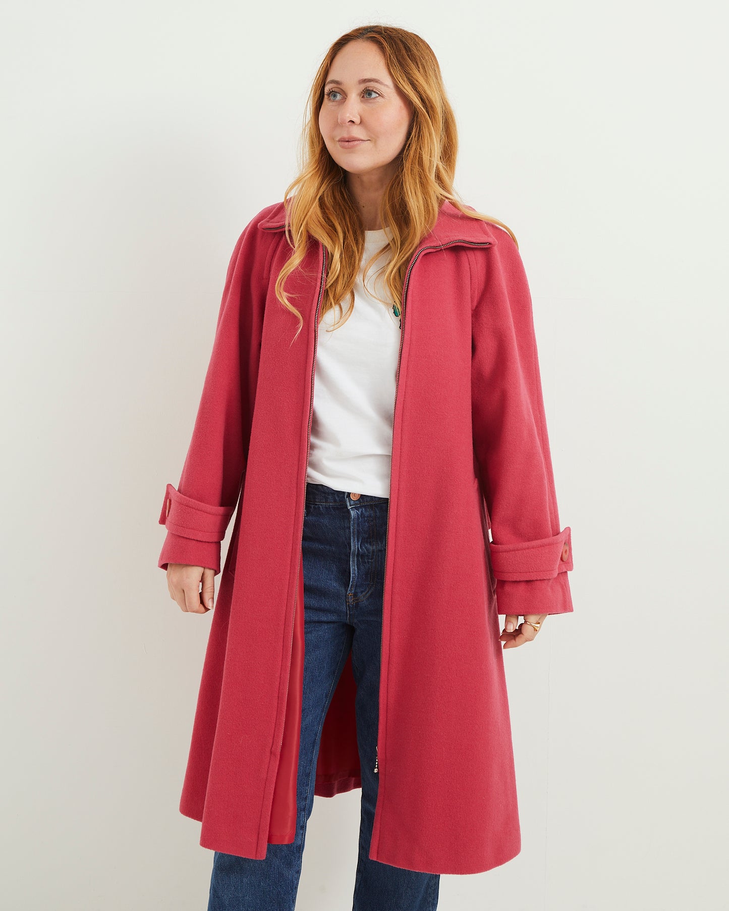 Hot Pink Swing Coat