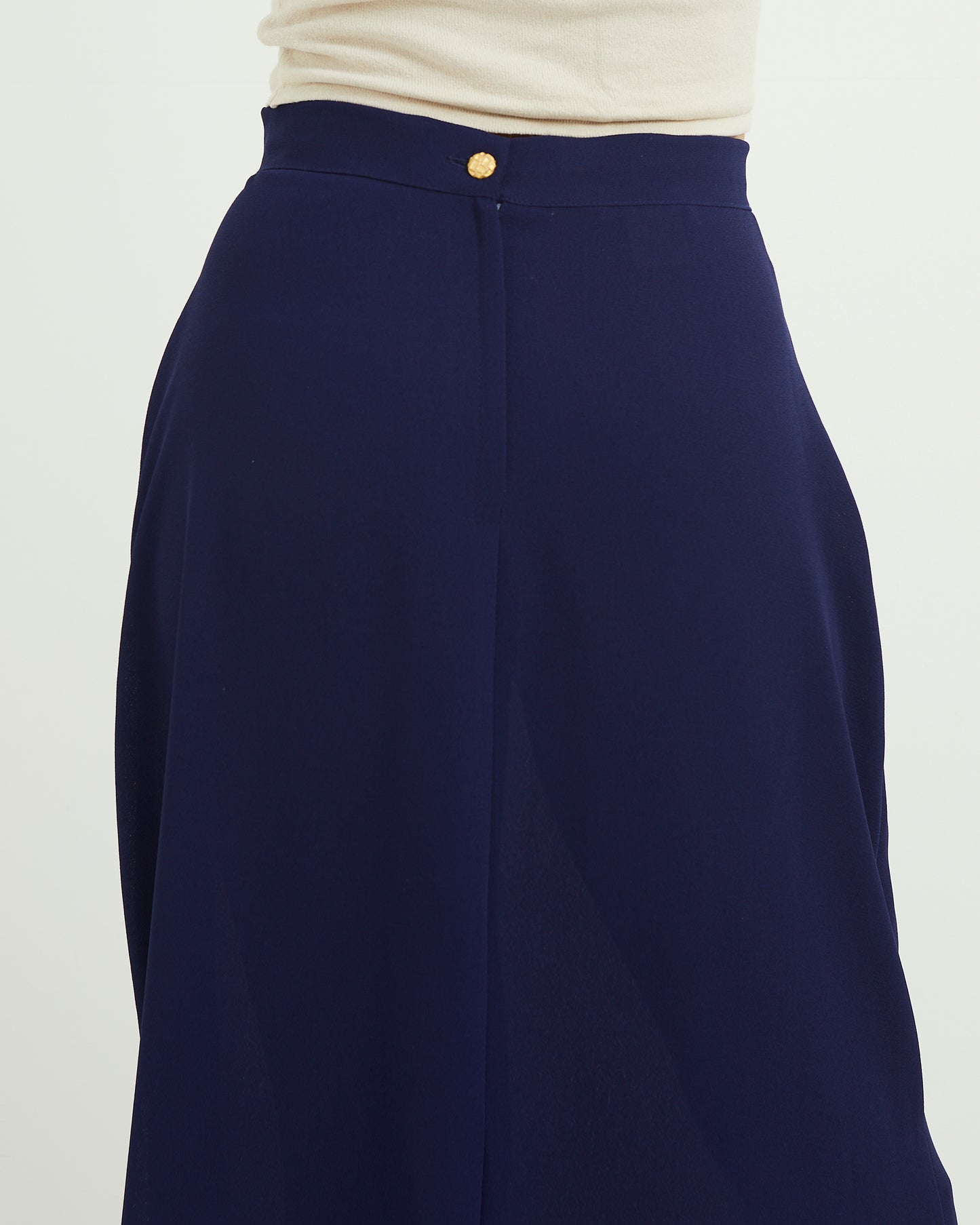 Navy Sheer Skirt by Wallis