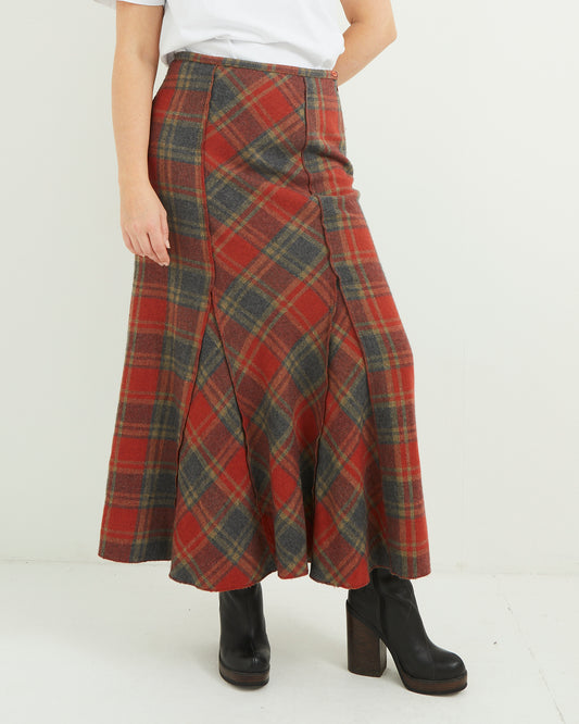 90s Tartan Maxi Skirt