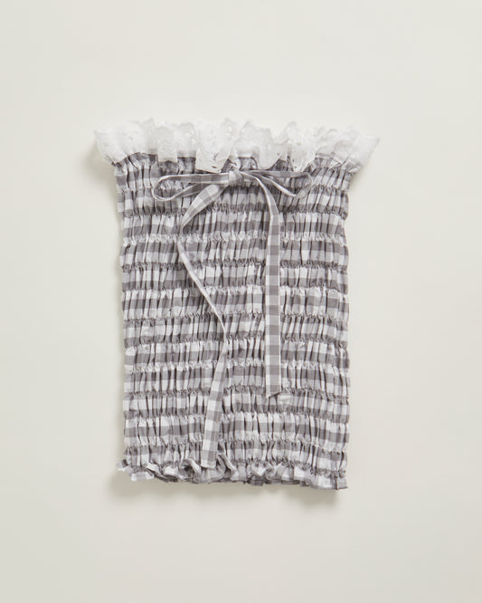 Betsey grey gingham tube top