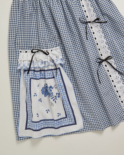 Nora Skirt in Blue gingham