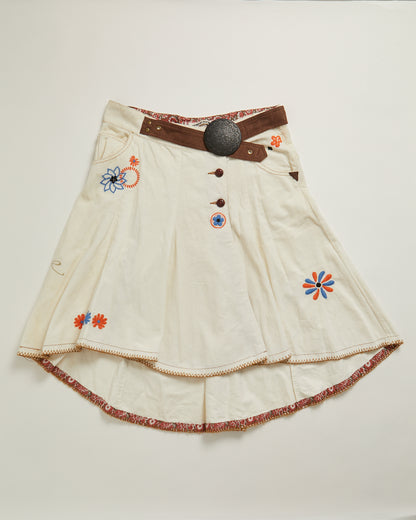 Cream Corduroy y2k vintage Freesoul skirt