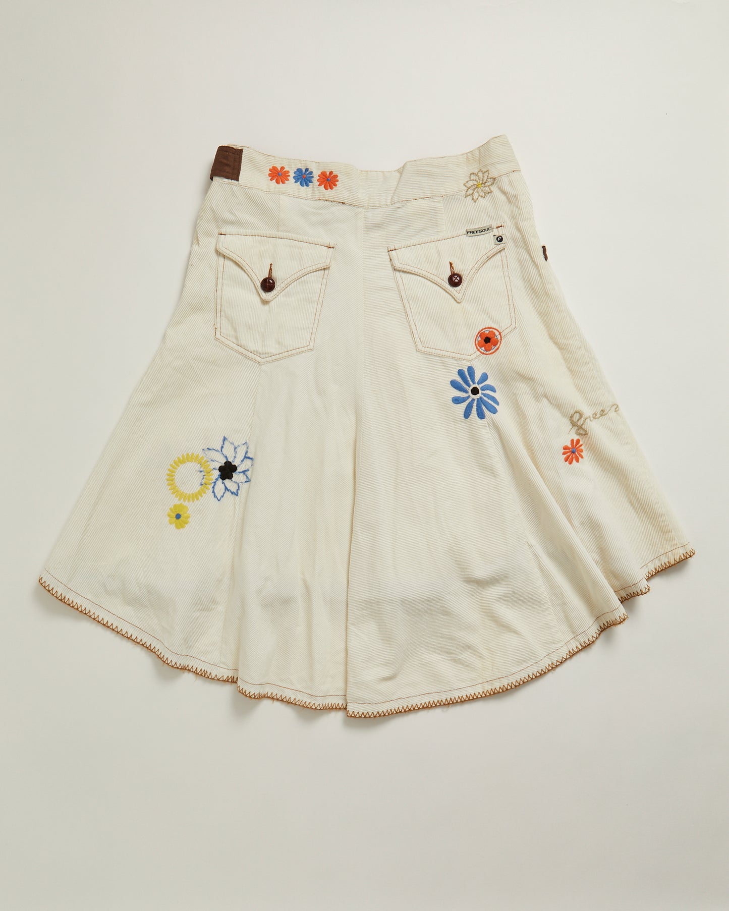 Cream Corduroy y2k vintage Freesoul skirt