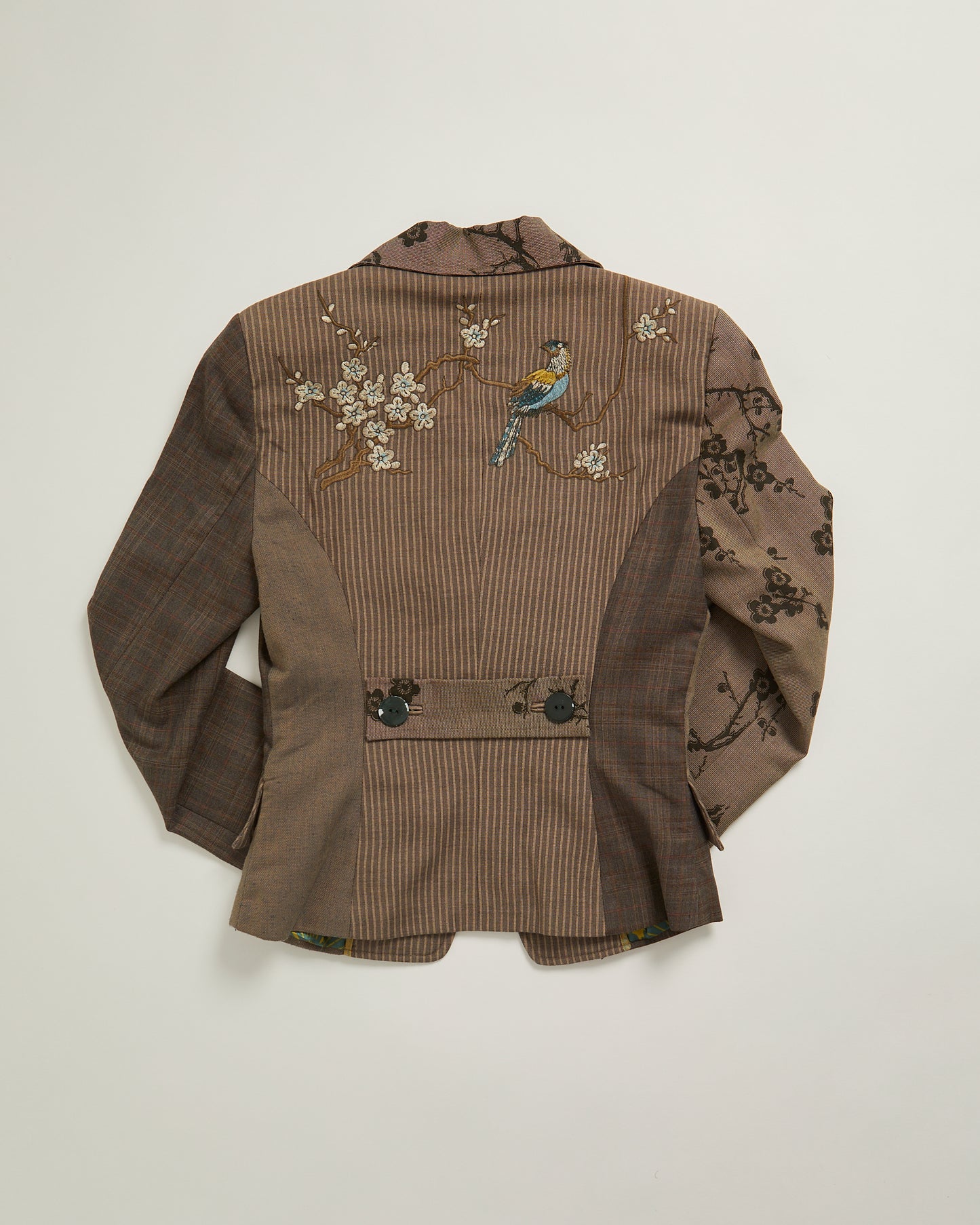 Brown stripe embroidered jacket by St-Martins - Style enna