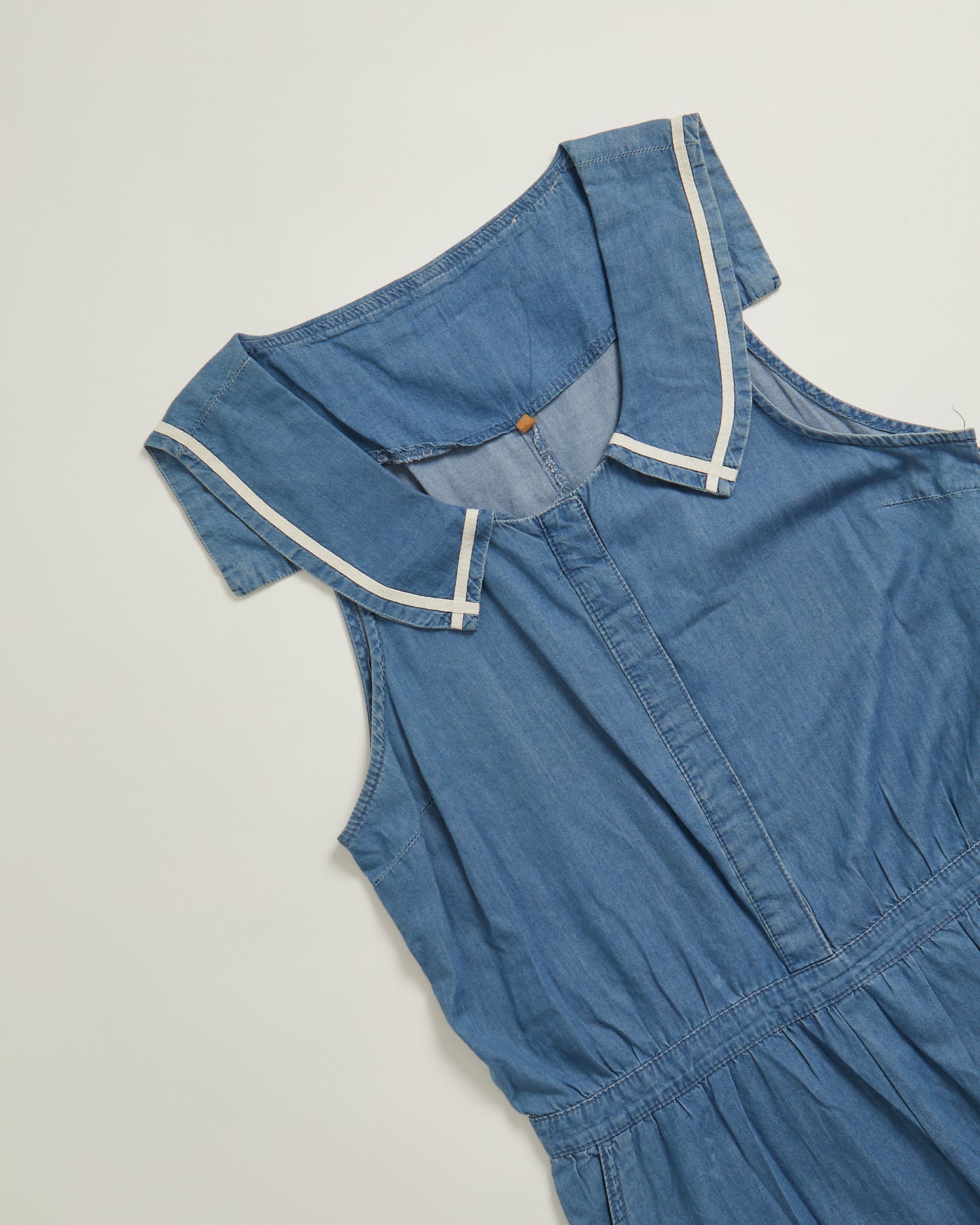 Y2K Topshop Denim Sailor Playsuit