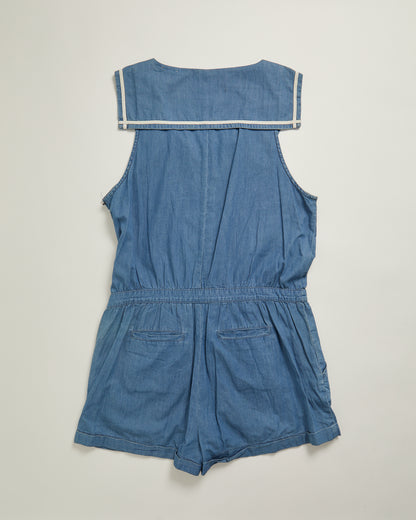 Y2K Topshop Denim Sailor Playsuit