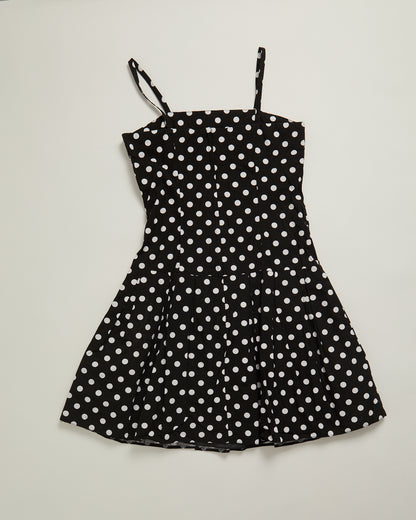 Black and white Polka Dot y2k mini dress