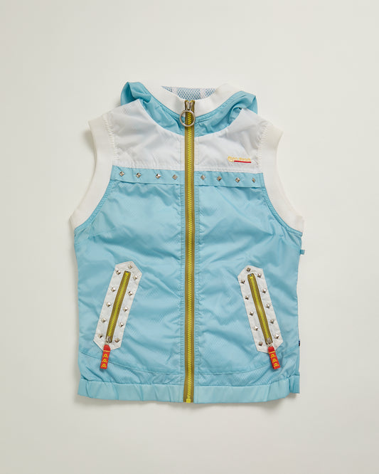 Blue and white Zip up Kanna Beach sport style Gillet