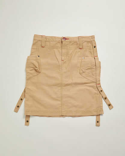 Beige cargo skirt