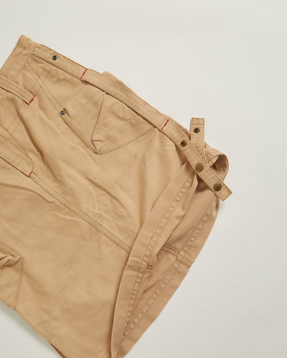 Beige cargo skirt