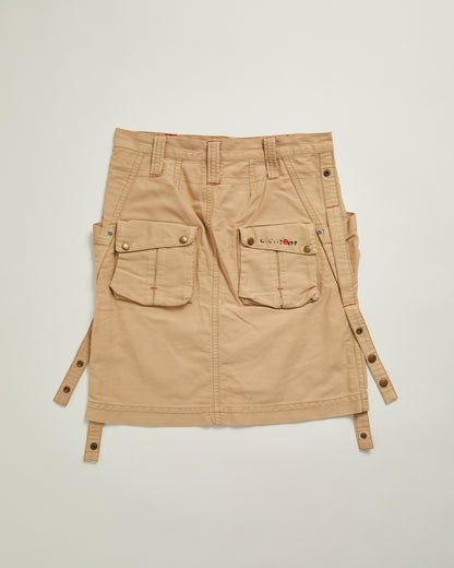 Beige cargo skirt