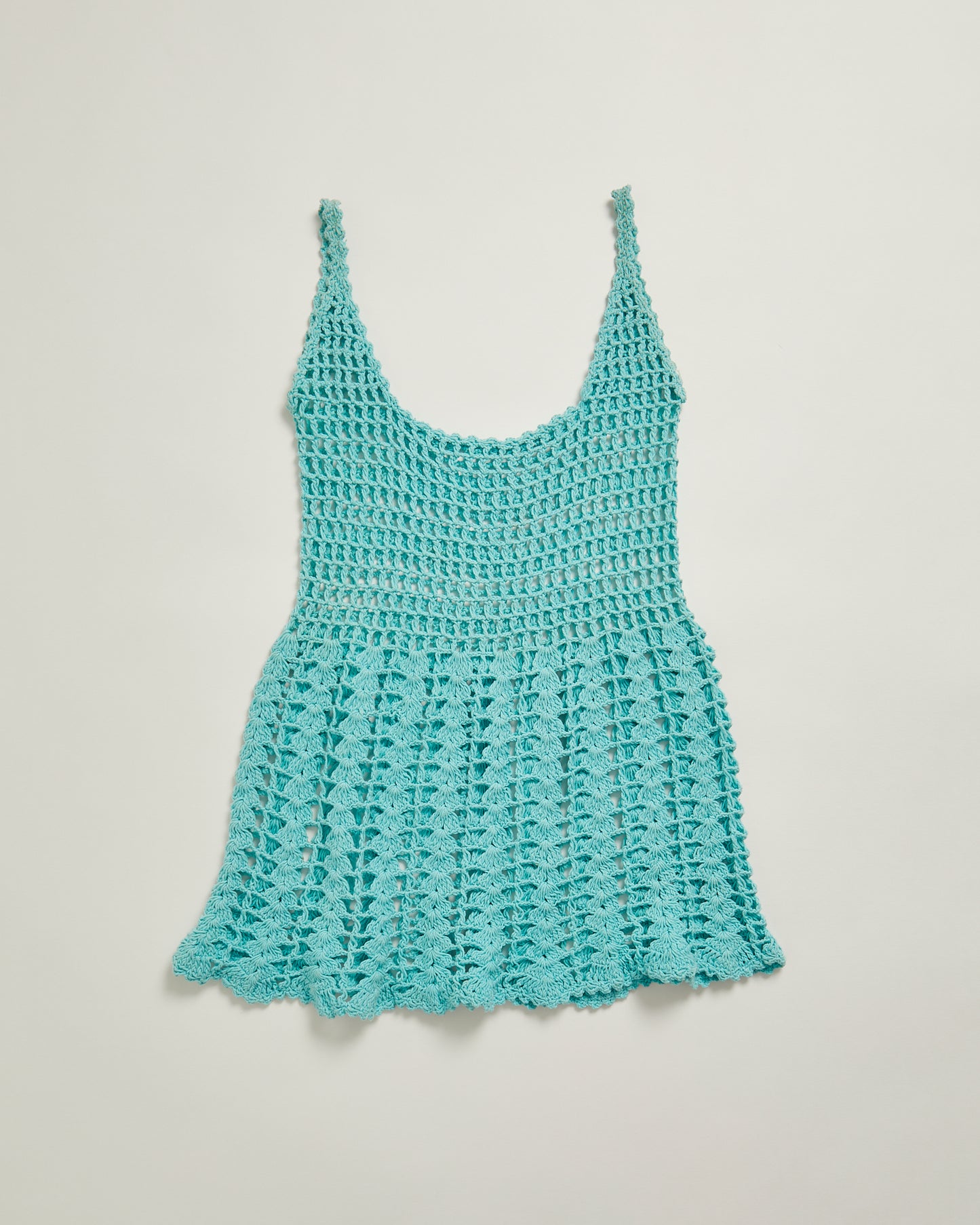 Crochet turqouise y2k vest