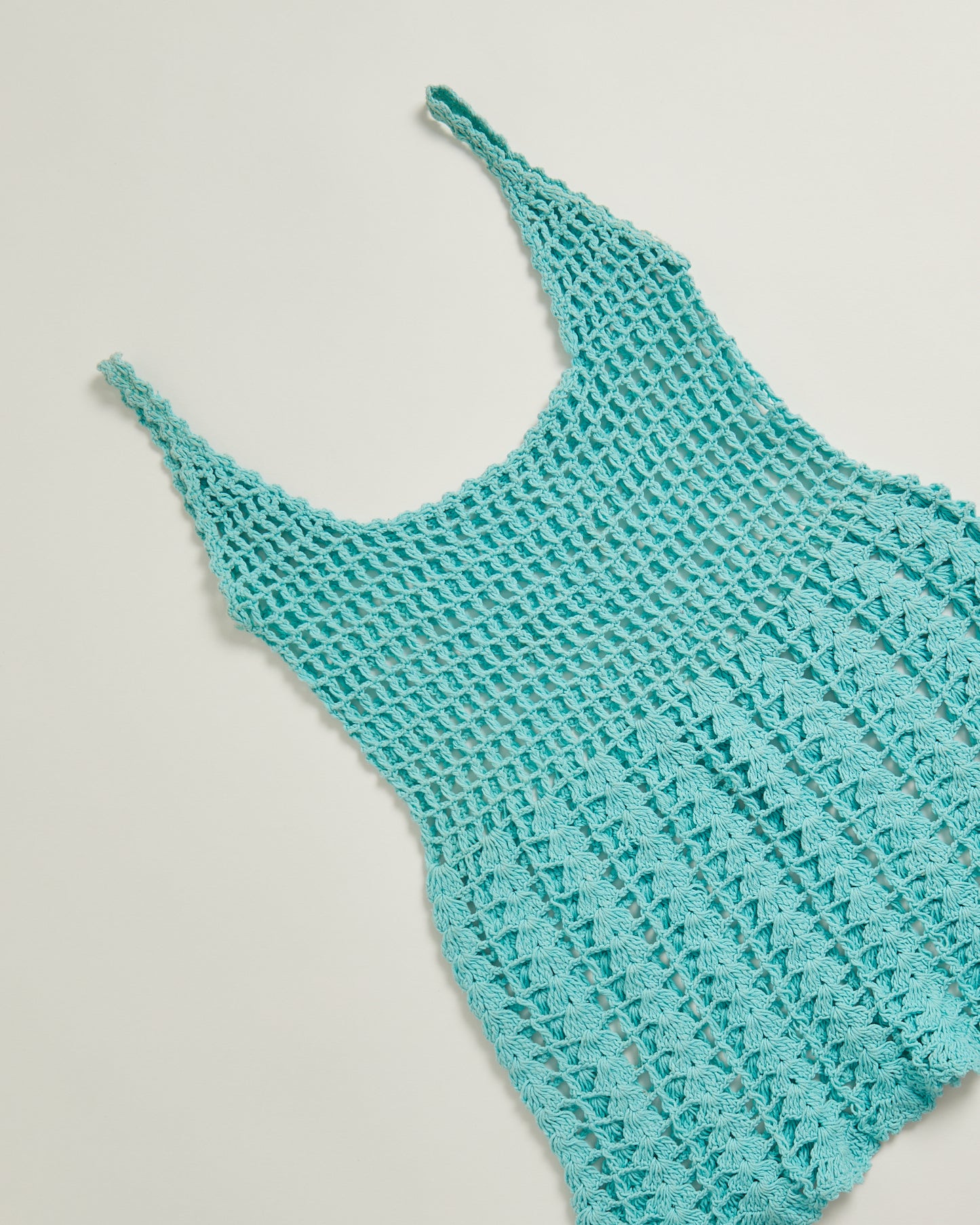 Crochet turqouise y2k vest