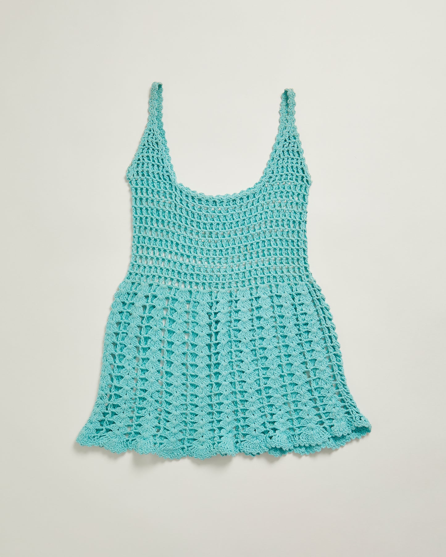 Crochet turqouise y2k vest