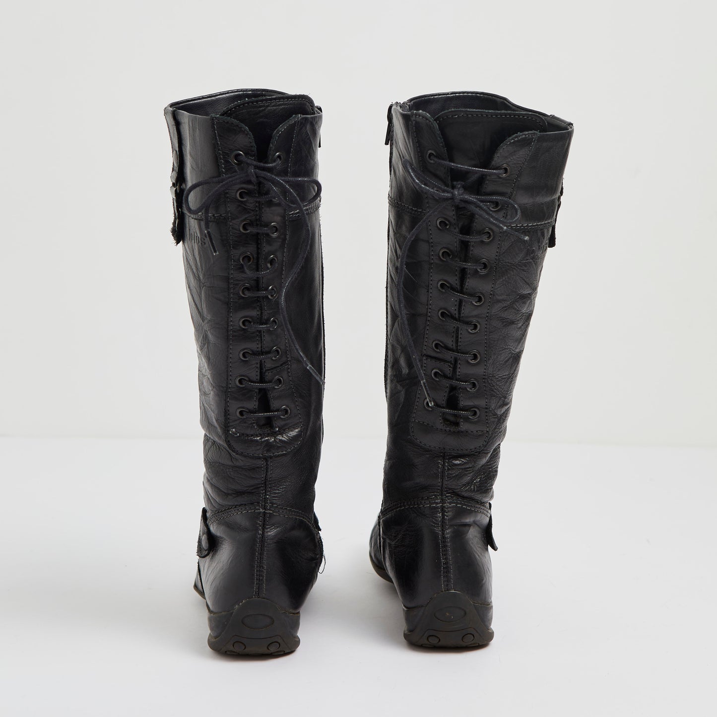 Black Biker knee boots by Lotus