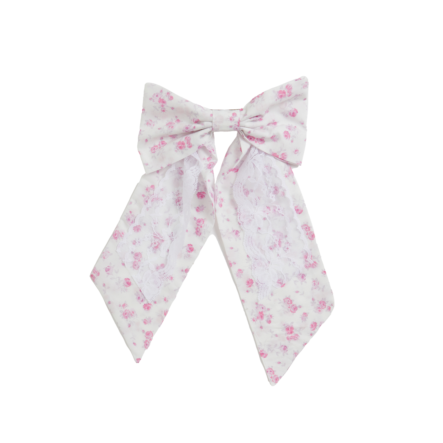 Romantic ditsy print pink bow