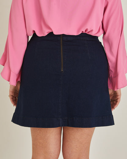 Dark Wash Denim Mini Skirt - Oasis