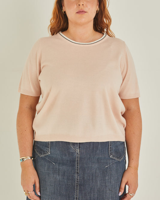 Pale Pink short sleeve Sweater