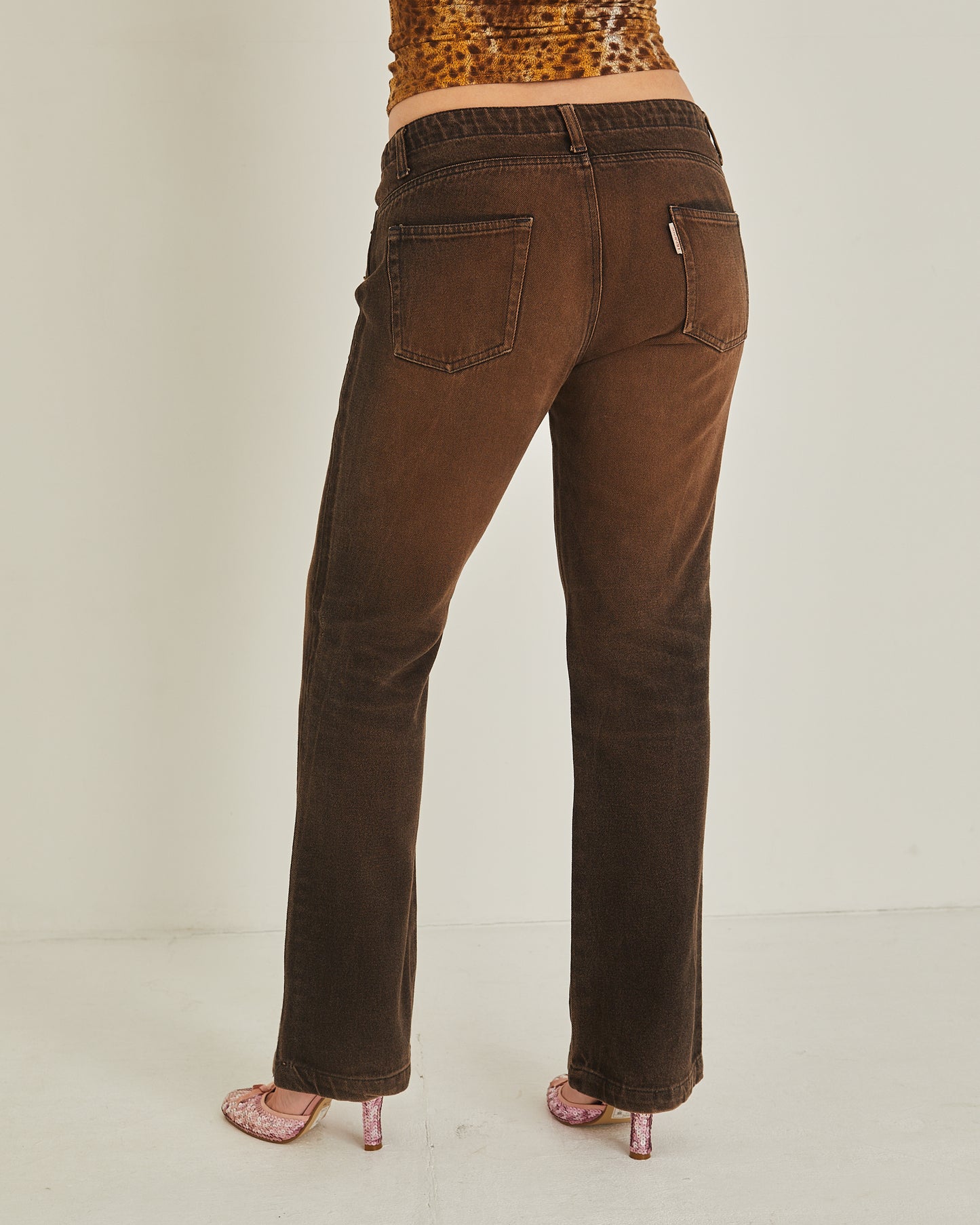 Brown Fade Italian Jeans