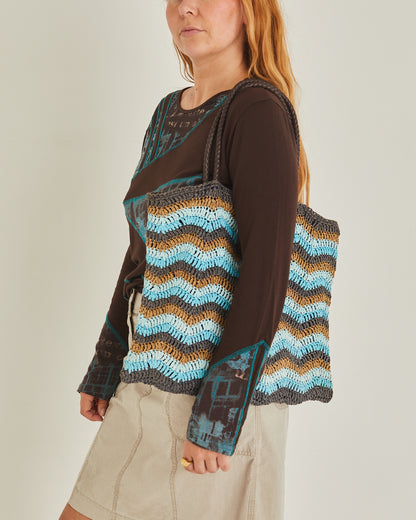 Raffia shoulder bag