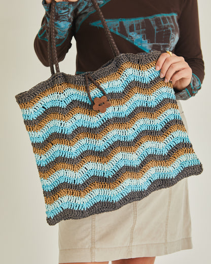 Raffia shoulder bag