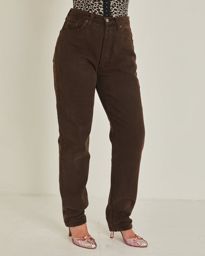 Brown High Waisted Mom Jean