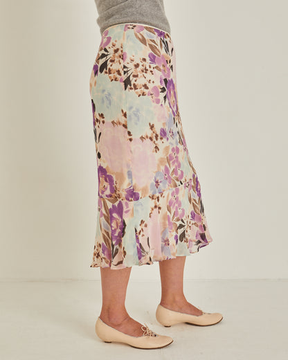 Silk Minuet Midi Skirt