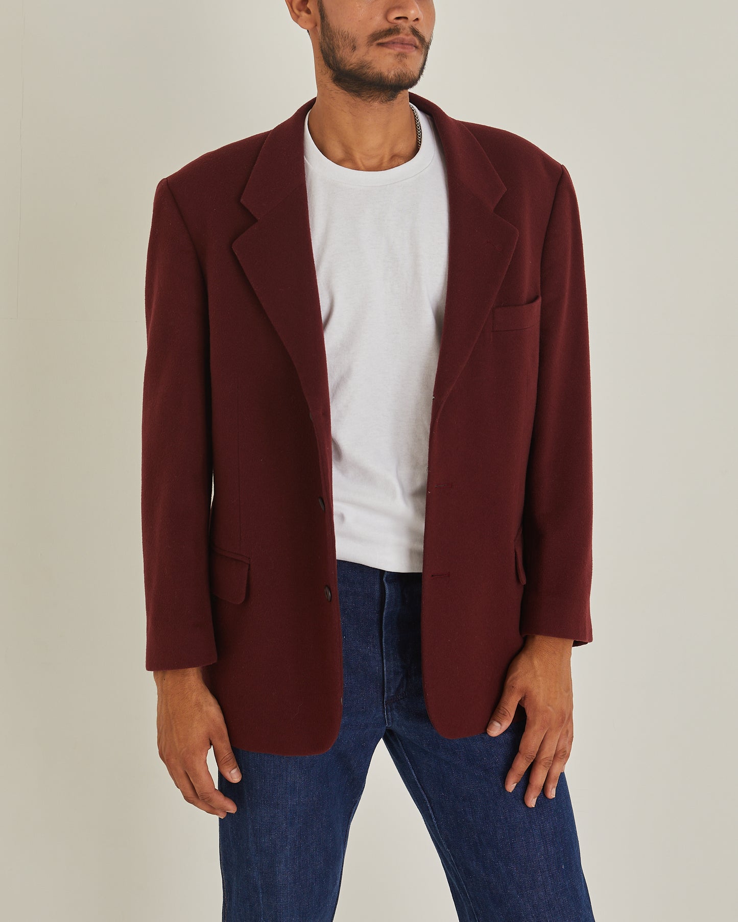 Burgundy Cashmere Blazer