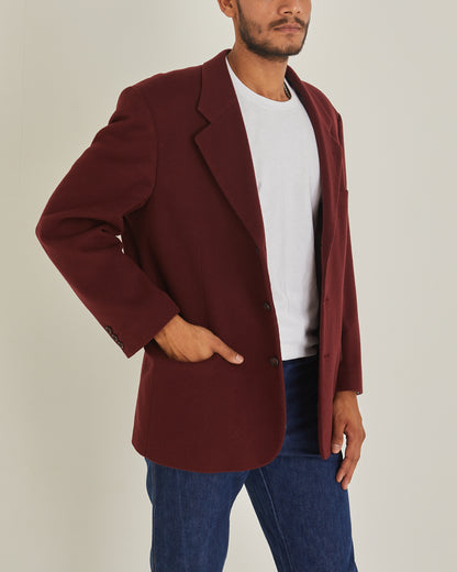 Burgundy Cashmere Blazer