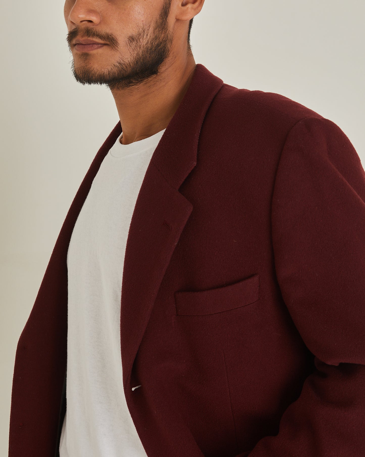 Burgundy Cashmere Blazer