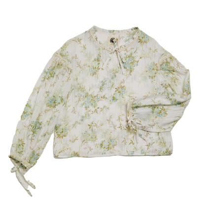 Lori - Soft White and Green Floral (S)