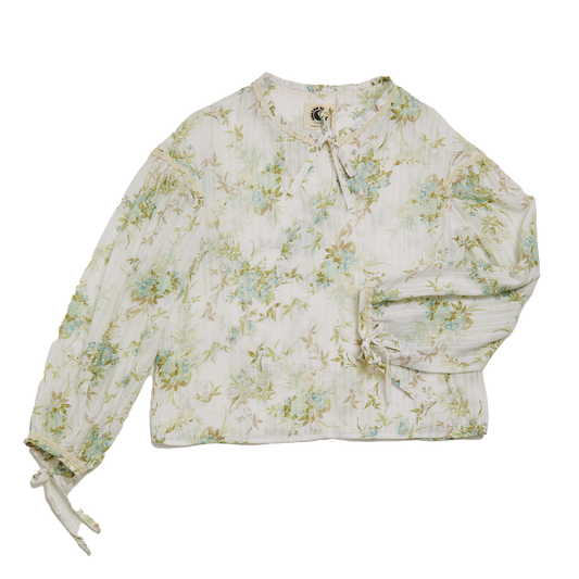 Lori - Soft White and Green Floral (S)