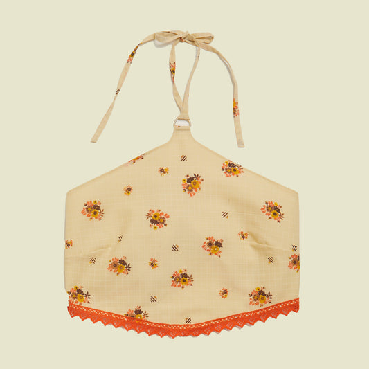 Lizzie - in 70s Orange and Tan Floral (M)
