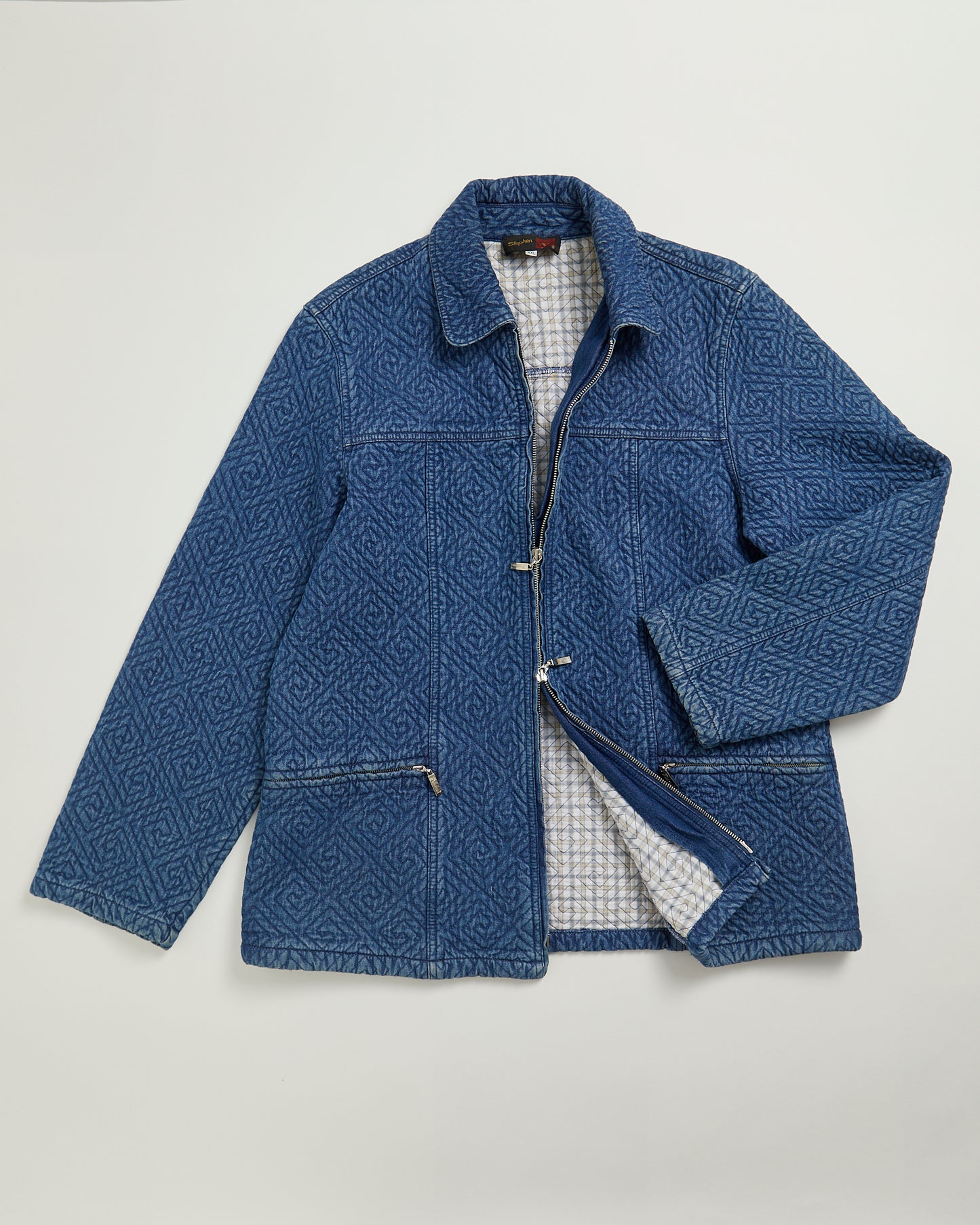 Denim Stitch zip up jacket by Stephen Y