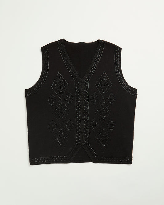 ST Michaels black knitted beaded waistcoat