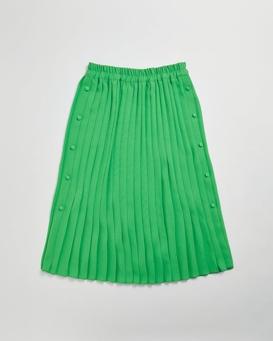 ' BRAT 'Green button midi skirt - Stephen Made in England