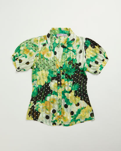 Pretty Lolita Green Polka shirt