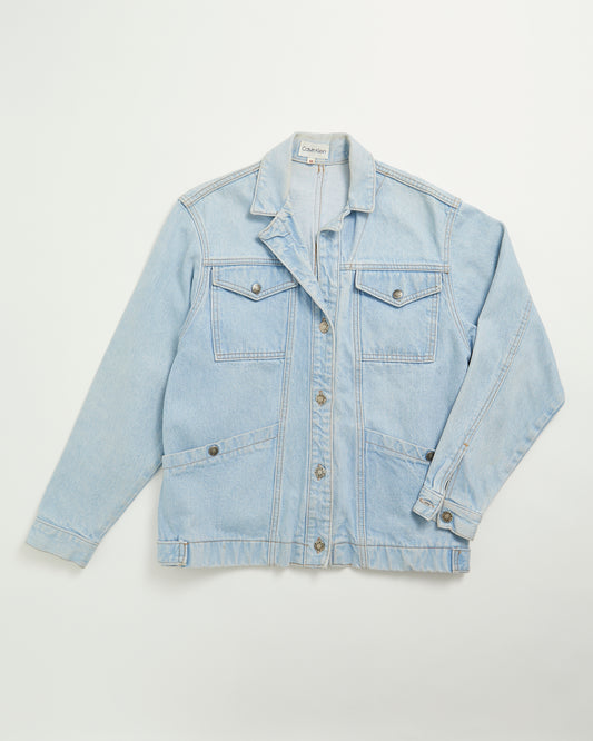 Calvin Klein 90s light wash denim Jacket boxy fit