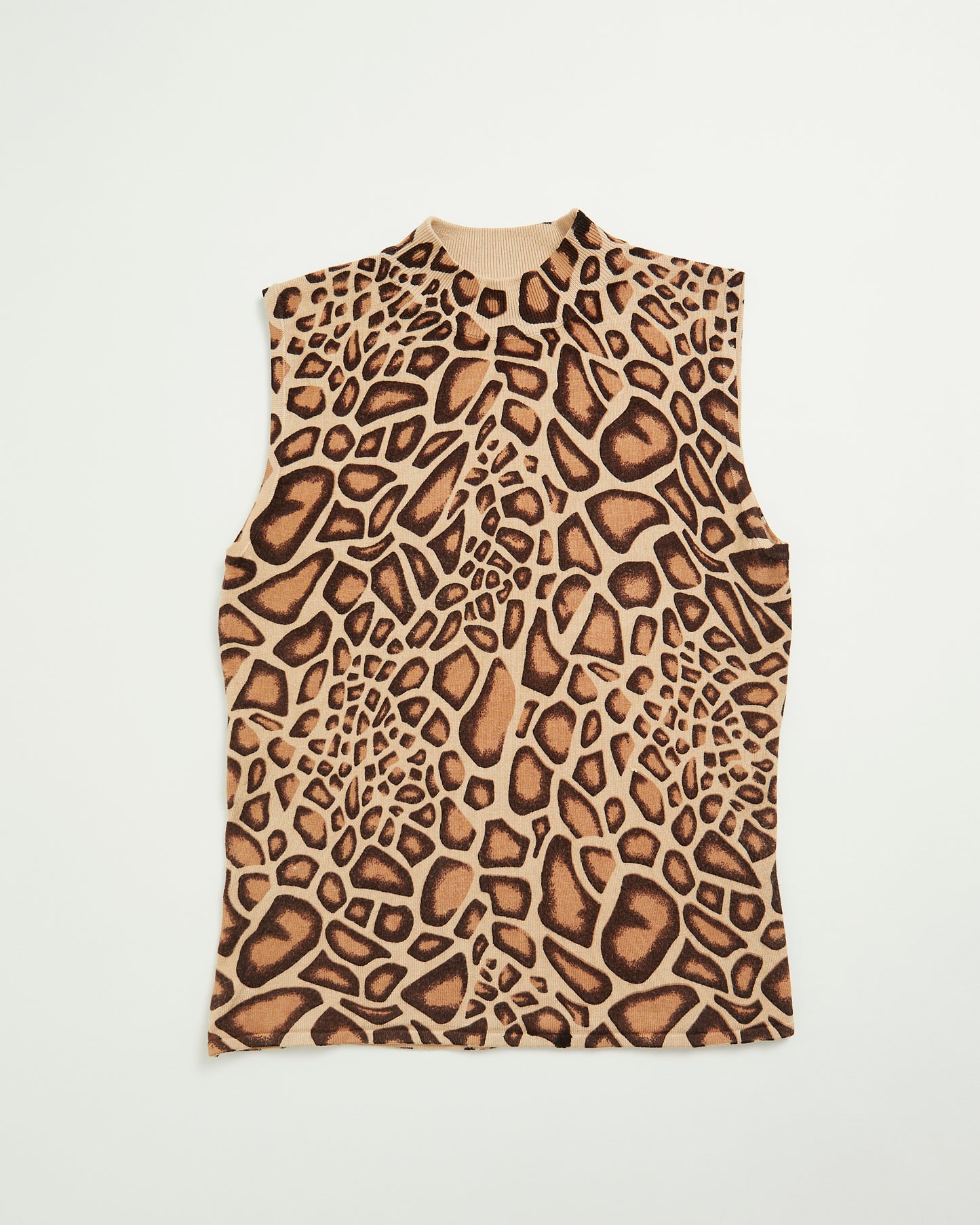 Giraffe print sleeveless jumper - Apostrophe