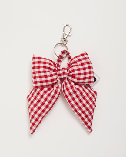 Red Gingham Bow Charm