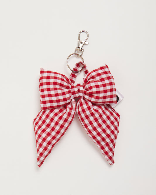 Red Gingham Bow Charm